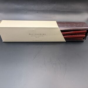 Pottery Barn Serving Utensil Set in Cream and Dark Red